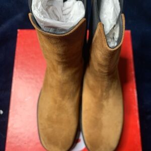 STAUD Tan and Black Palamino Boots